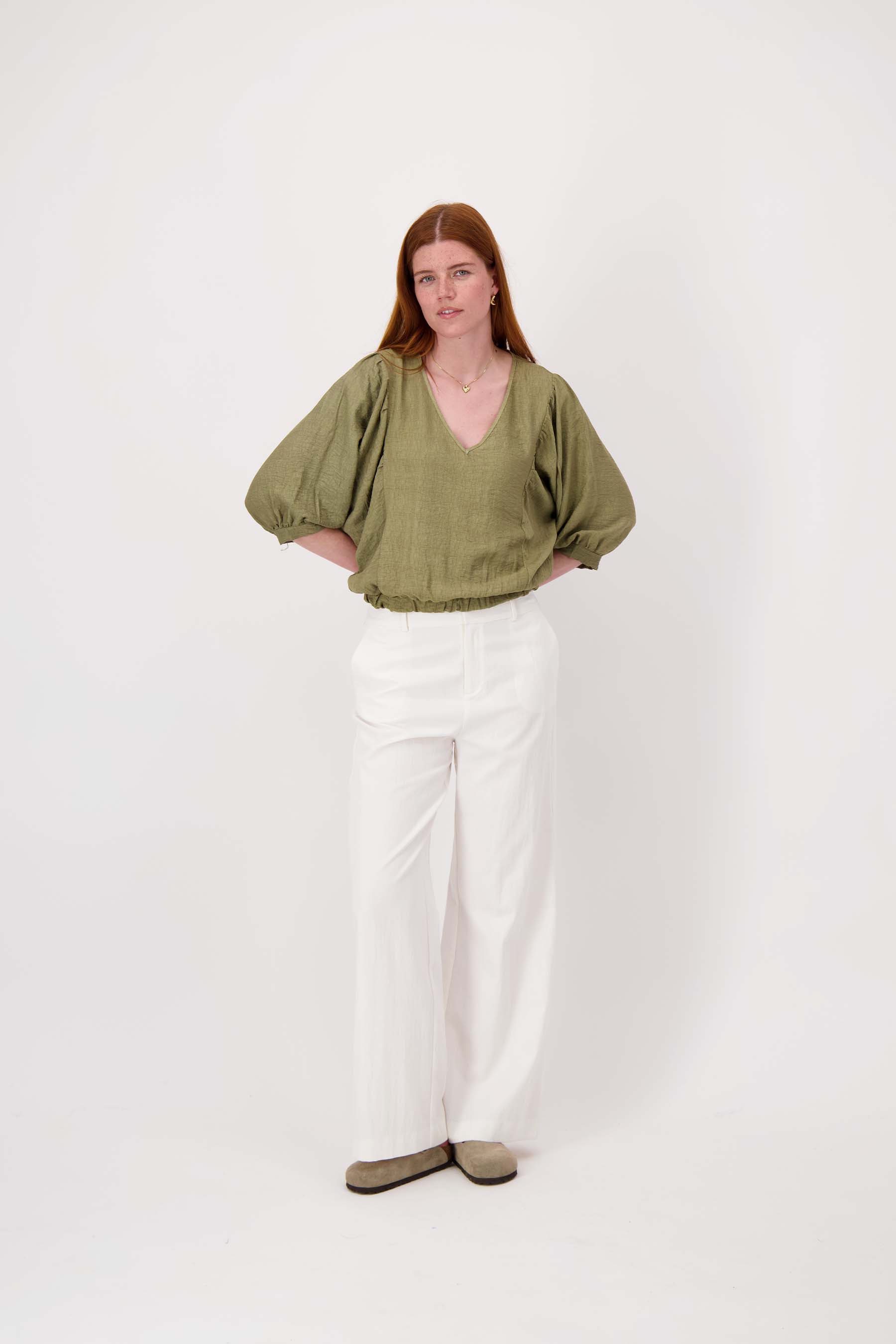 vleermuis blouse linnenlook
