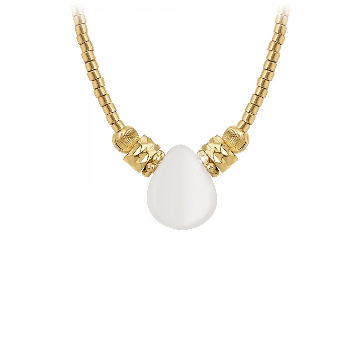 Collier SC Bohème orné d'une pierre de lune blanche