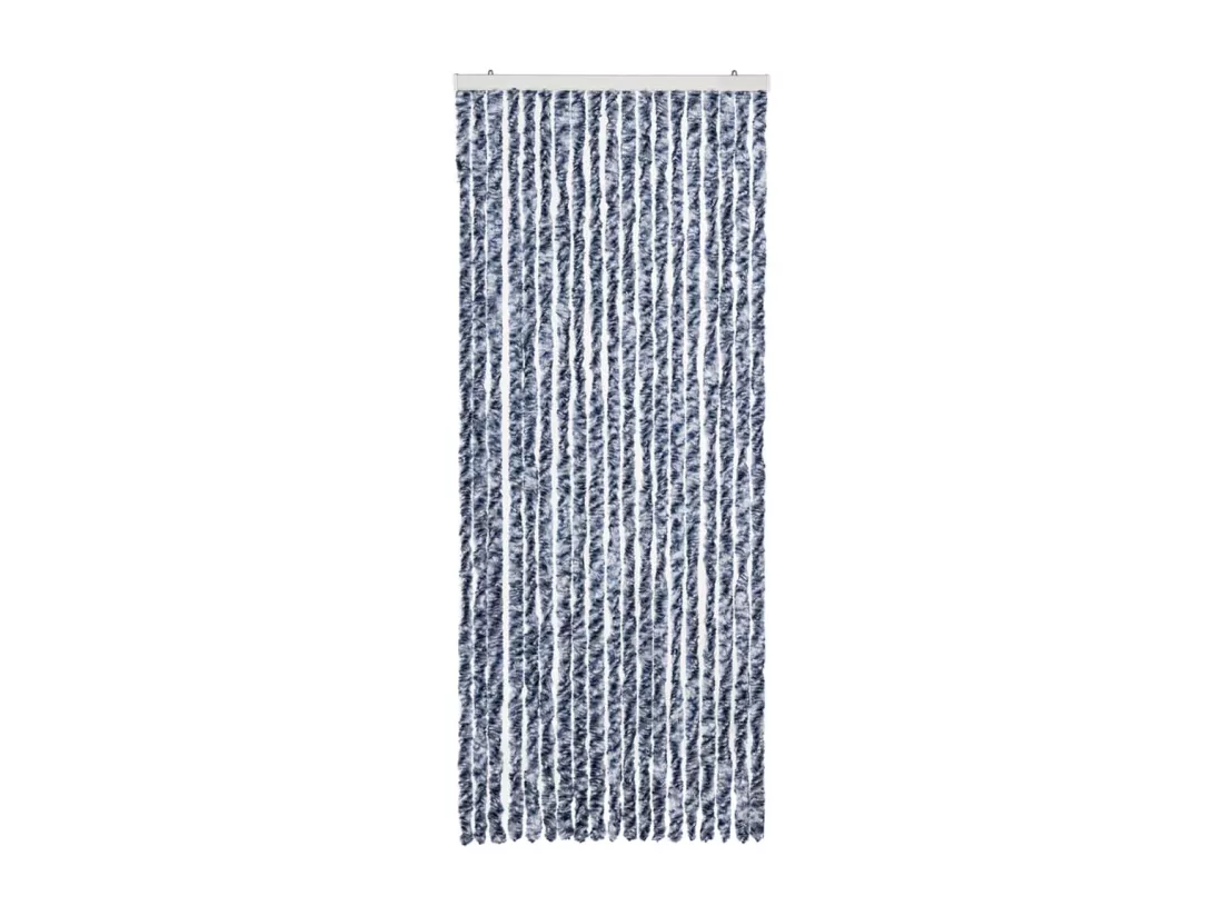 Moustiquaire Bleu blanc et argenté 56x185 cm Chenille