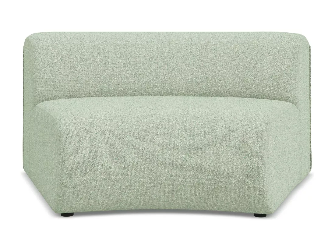 Fauteuil d'angle pour canapé modulable en tissu texturé - vert clair - EKAHI