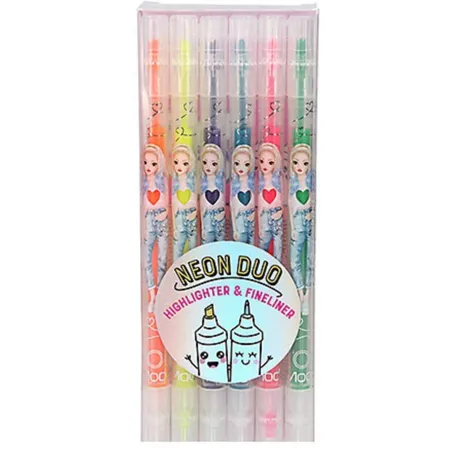 Depesche TOPModel Neon Doppel-Fasermaler-Set 6er