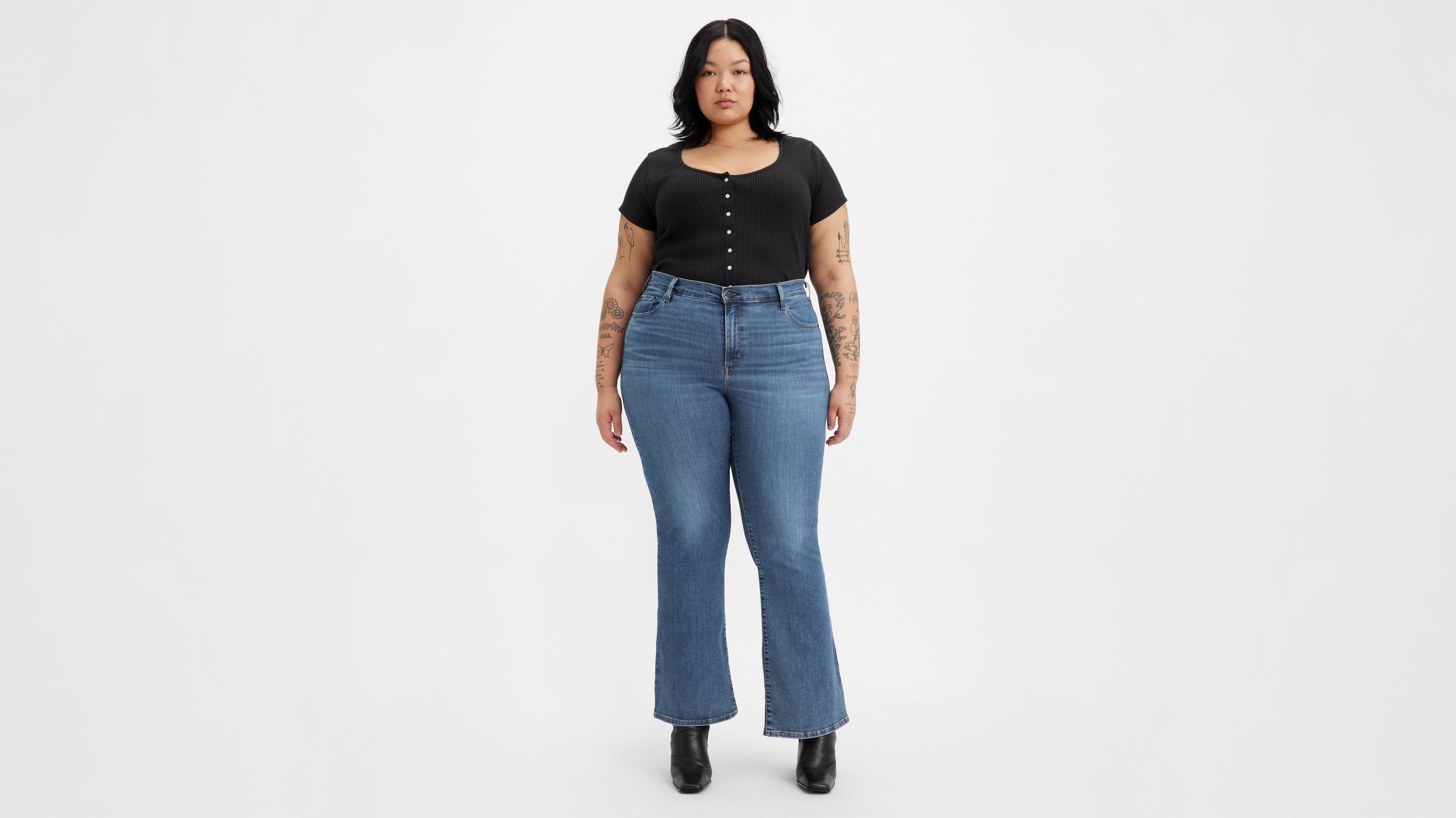 Jean 726™ taille haute flare (grandes tailles) - Blue Wave Mid Plus - Bleu