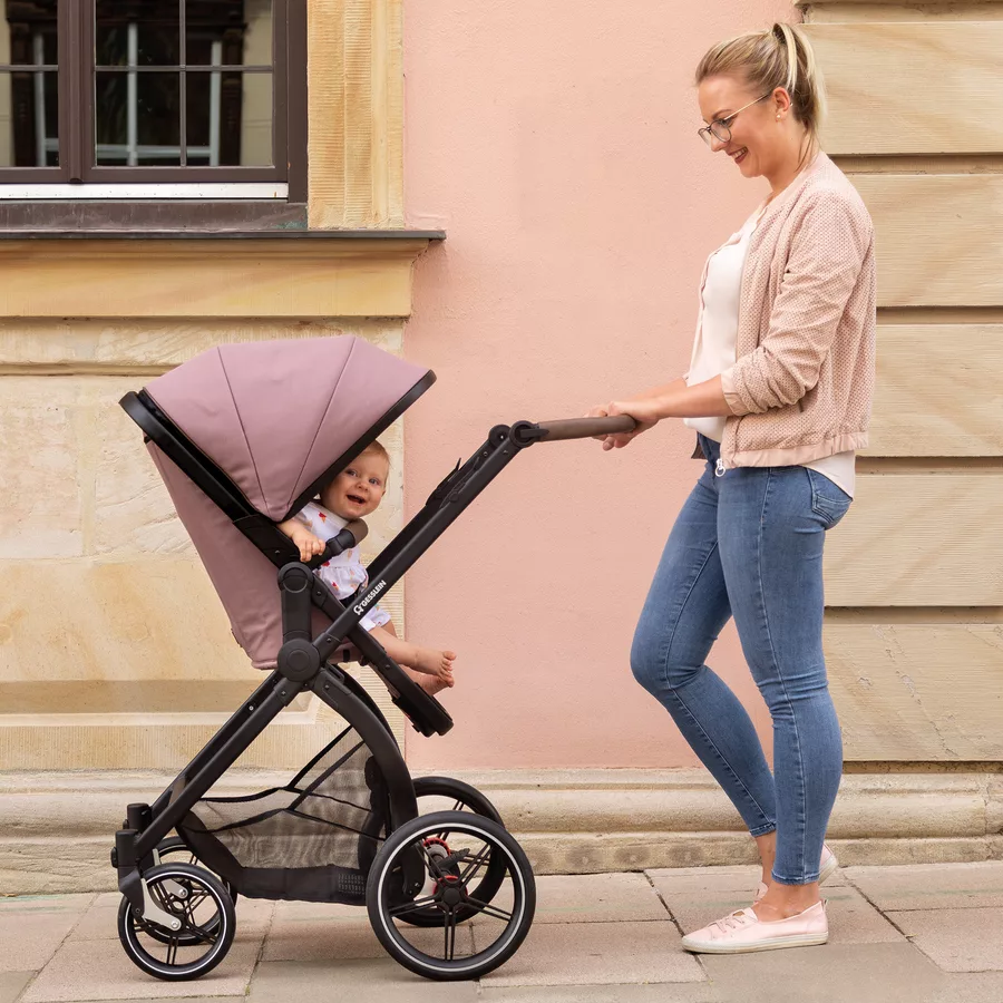 GESSLEIN Kombikinderwagen FX4 Life mit Handbremse, rose