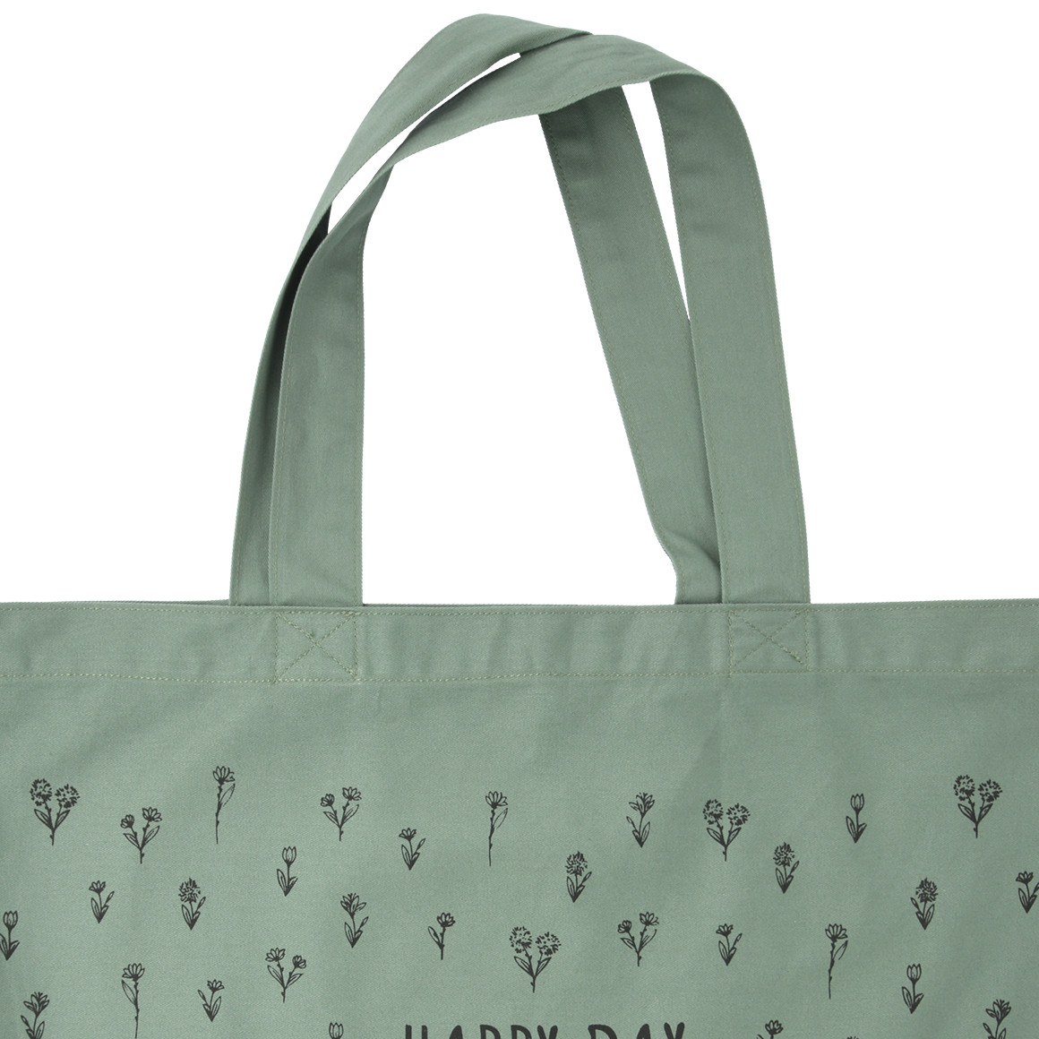 Gina Benotti Canvas-Shopper mit Allover-Print dunkelgrün