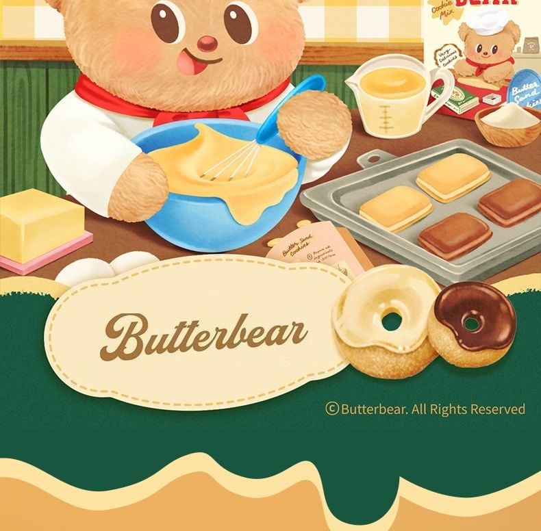 Butterbear - Butterbear Pluche Portemonnee / Hippie Pluche Portemonnee