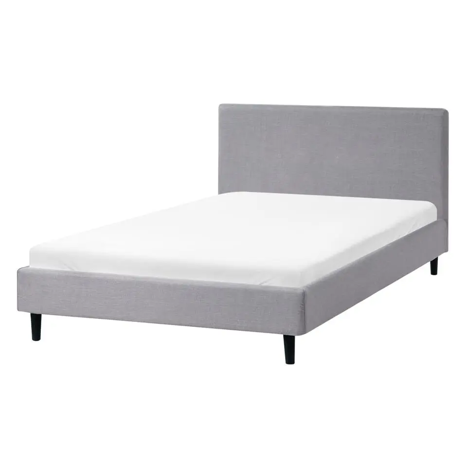 FITOU - Tweepersoonsbed - Lichtgrijs - 120 x 200 cm - Polyester
