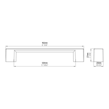 Greep Sandra antiek ijzer 162 mm