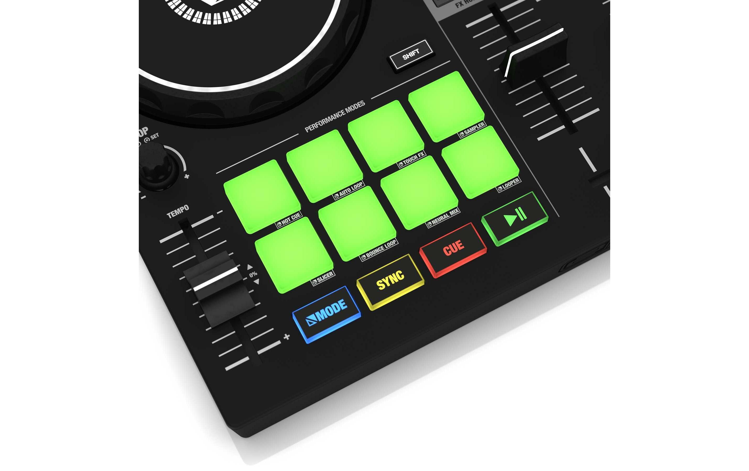 DJ-Controller Buddy<br>Kompakter, leistungsstarker 2-Kanal-DJ-Controller