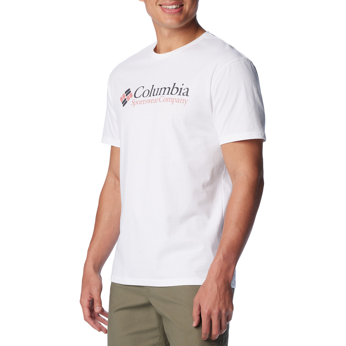 COLUMBIA<br>Camiseta de manga curta com logo no peito essencial