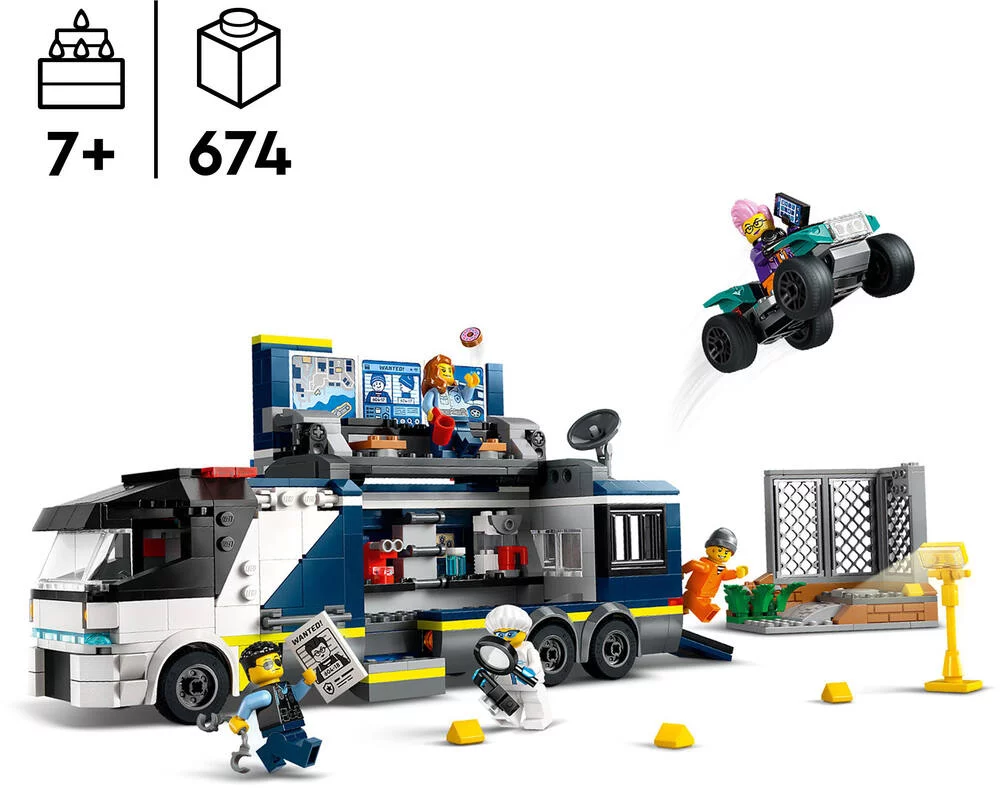 LEGO®CITY 60418 - LE LABORATOIRE DE POLICE SCIENTIFIQUE MOBILE