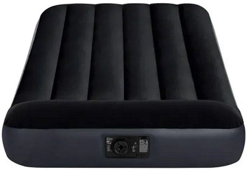 Intex 64146 Pillow Rest Classic Twin Luchtbed + Pomp 99x191x25 cm Zwart