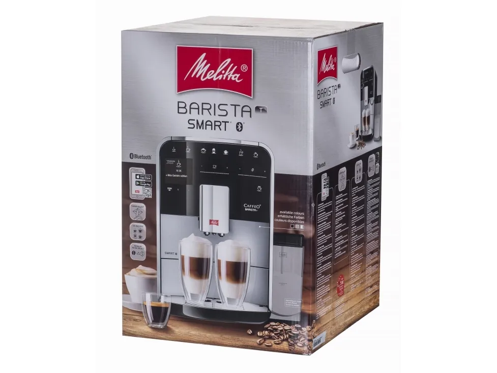 Melitta CAFFEO Barista T Smart F83/0-102 - Automatisk kaffemaskine med mælkeskummer - 15 bar - sort