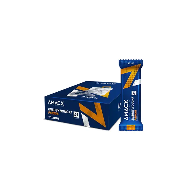 Amacx Energy Nougat Sportrepen Papaja 12 Stuks