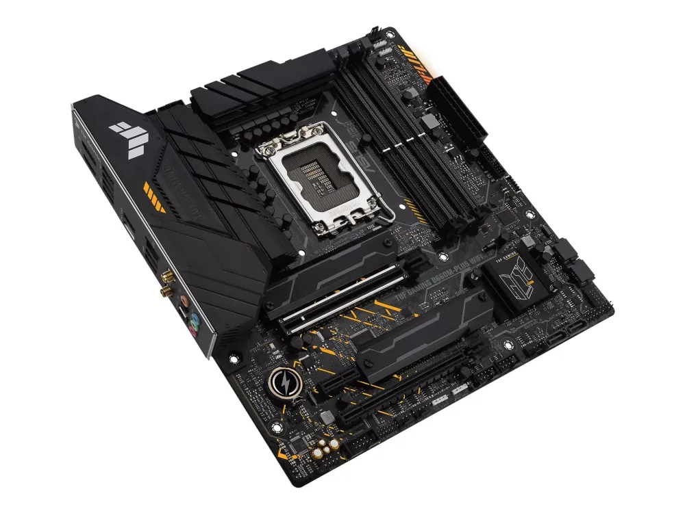 ASUS TUF GAMING B660M-PLUS WIFI - Bundkort - micro ATX - LGA1700 sokkel - B660 Chipset - USB-C Gen 2x2, USB 3.2 Gen 1, USB 3.2 Gen 2, USB-C Gen1 - 2.5 Gigabit LAN, Wi-Fi 6, Bluetooth - onboard grafik (CPU påkrævet) - HD Audio (8-kanaler)