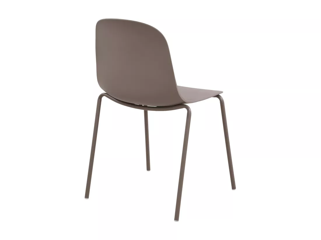 Chaise de conférence - Plastique - Taupe - Hardin