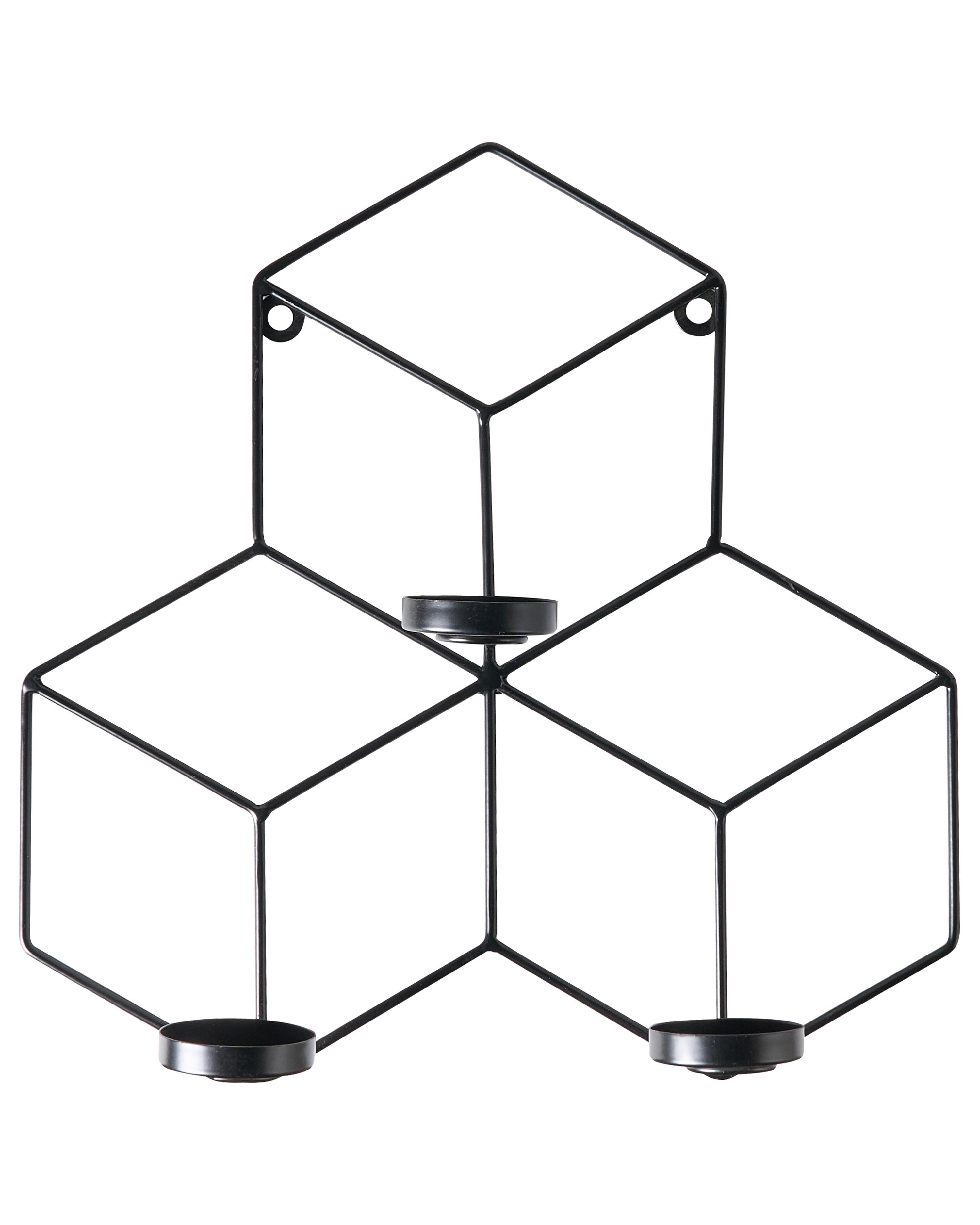 Wandkandelaar TAROUCA Metaal 31 cm Zwart