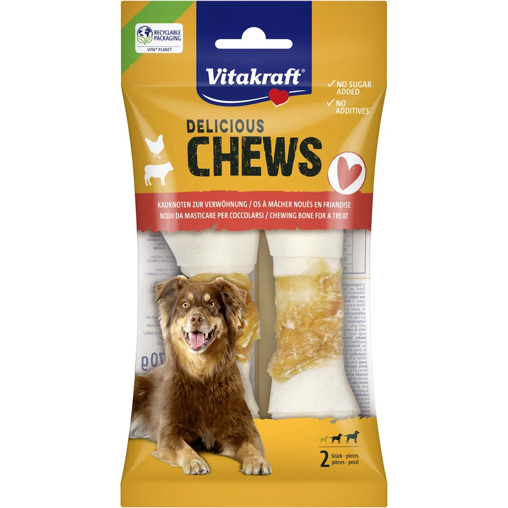 Vitakraft Deli Chews tyggeben med kylling, M - 70 g.