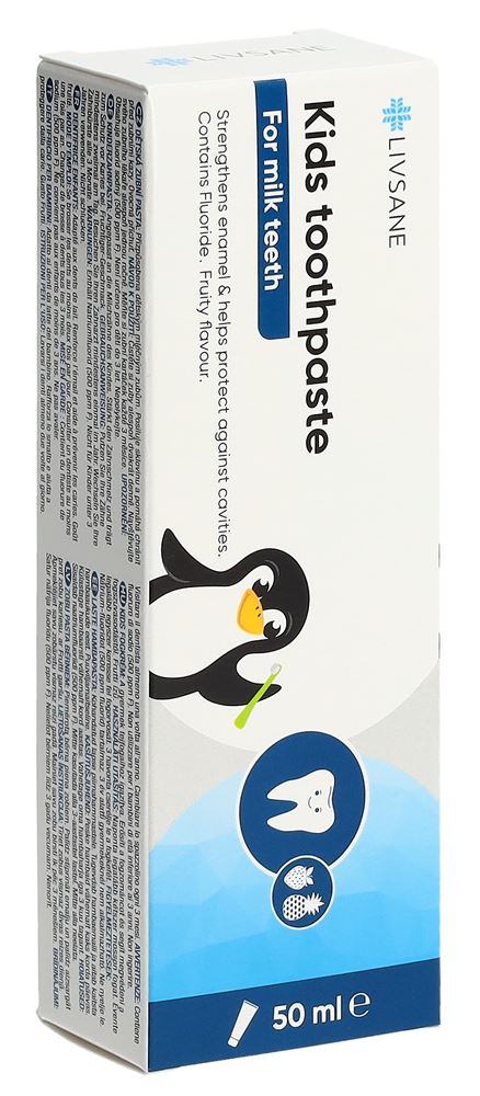 LIVSANE Kinderzahnpasta für Milchzähne<br>50 ml, Tube
