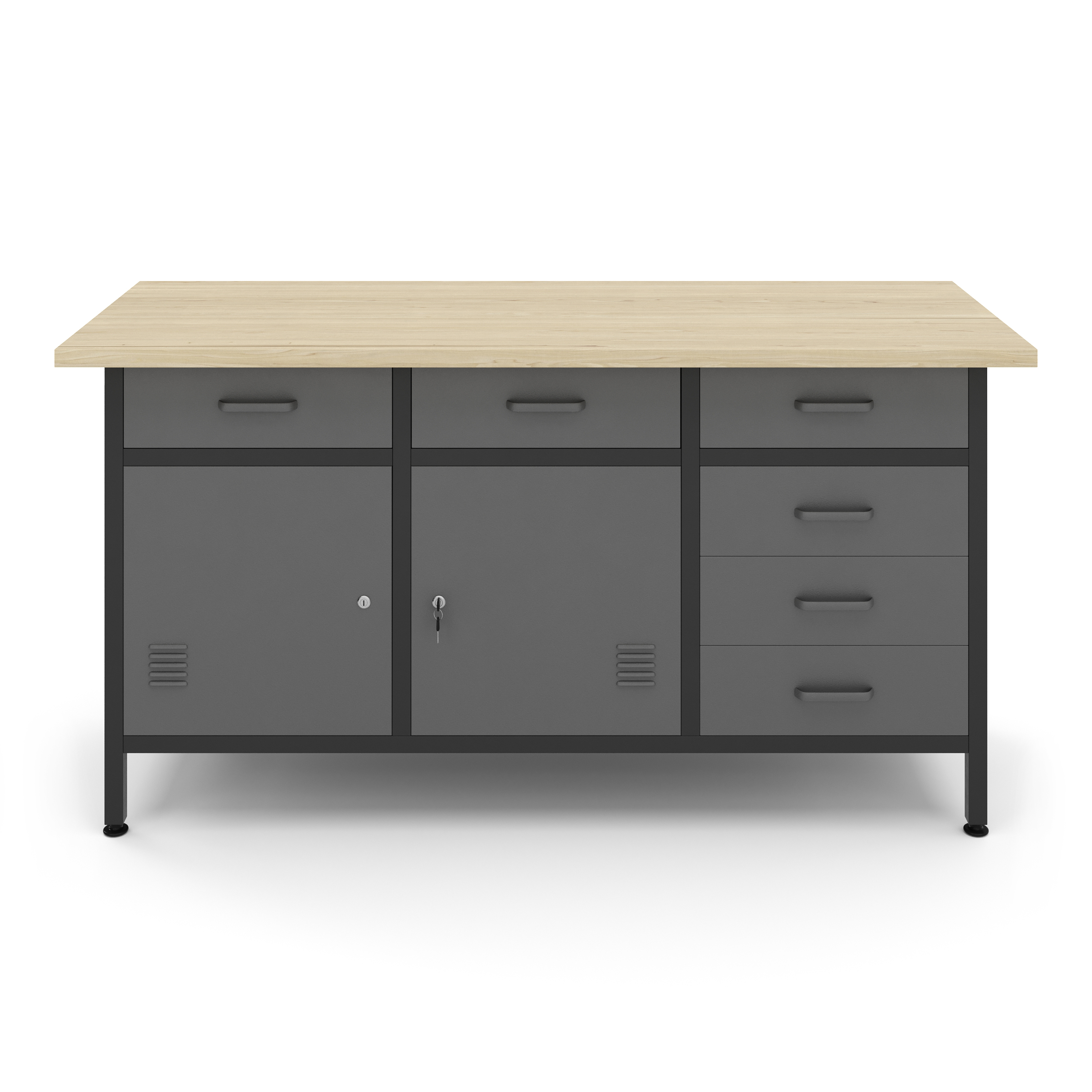 Werkbank mit Unterschrank 160 x 60 cm