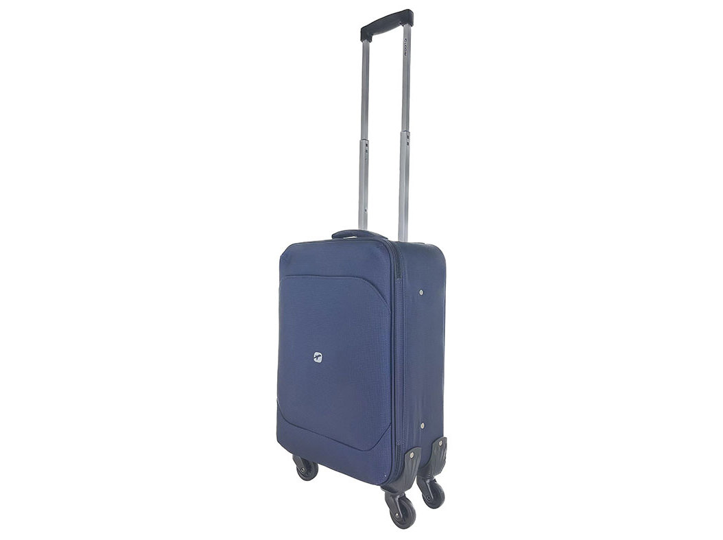 MALA DE CABINE FLEXÍVEL AIRPORT AZUL 4 RODAS 55X35X18CM
