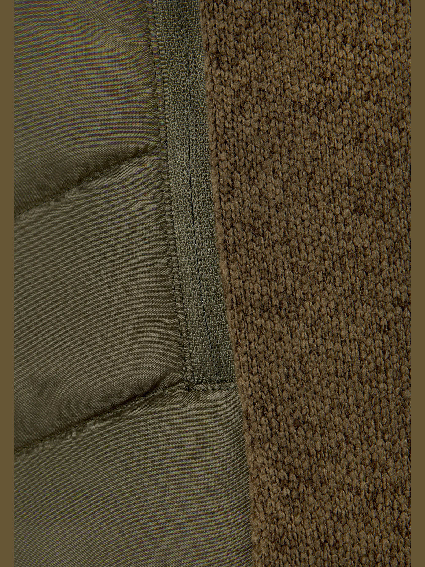 Doudoune veste matelassée en tricot polaire doux aux manches