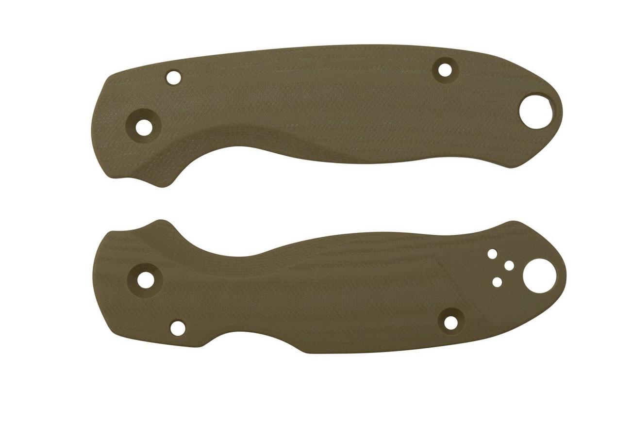 Flytanium Spyderco Para 3 Scales, Lotus OD Green G10