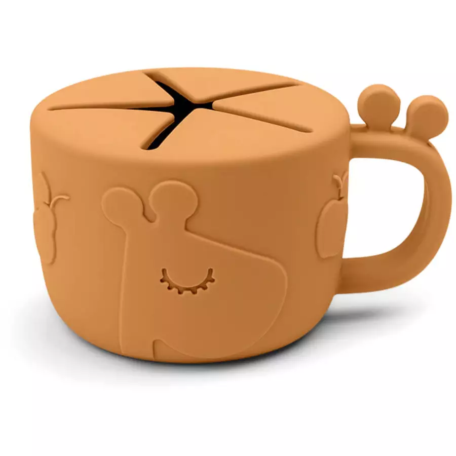 Done by Deer™ Snackbecher Peekaboo Raffi Senfgelb