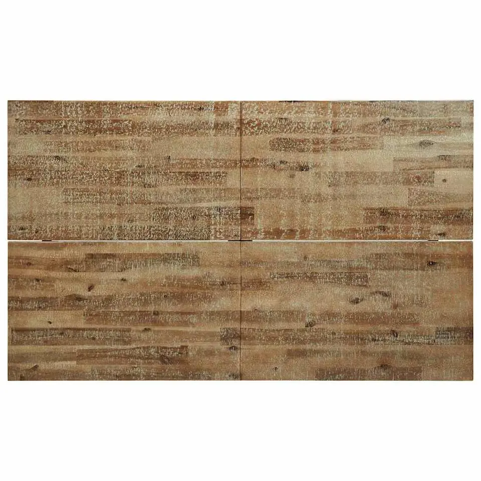 vidaXL Eettafel - Rechthoekige tafel - Massief acaciahout en staal - 150x90 cm