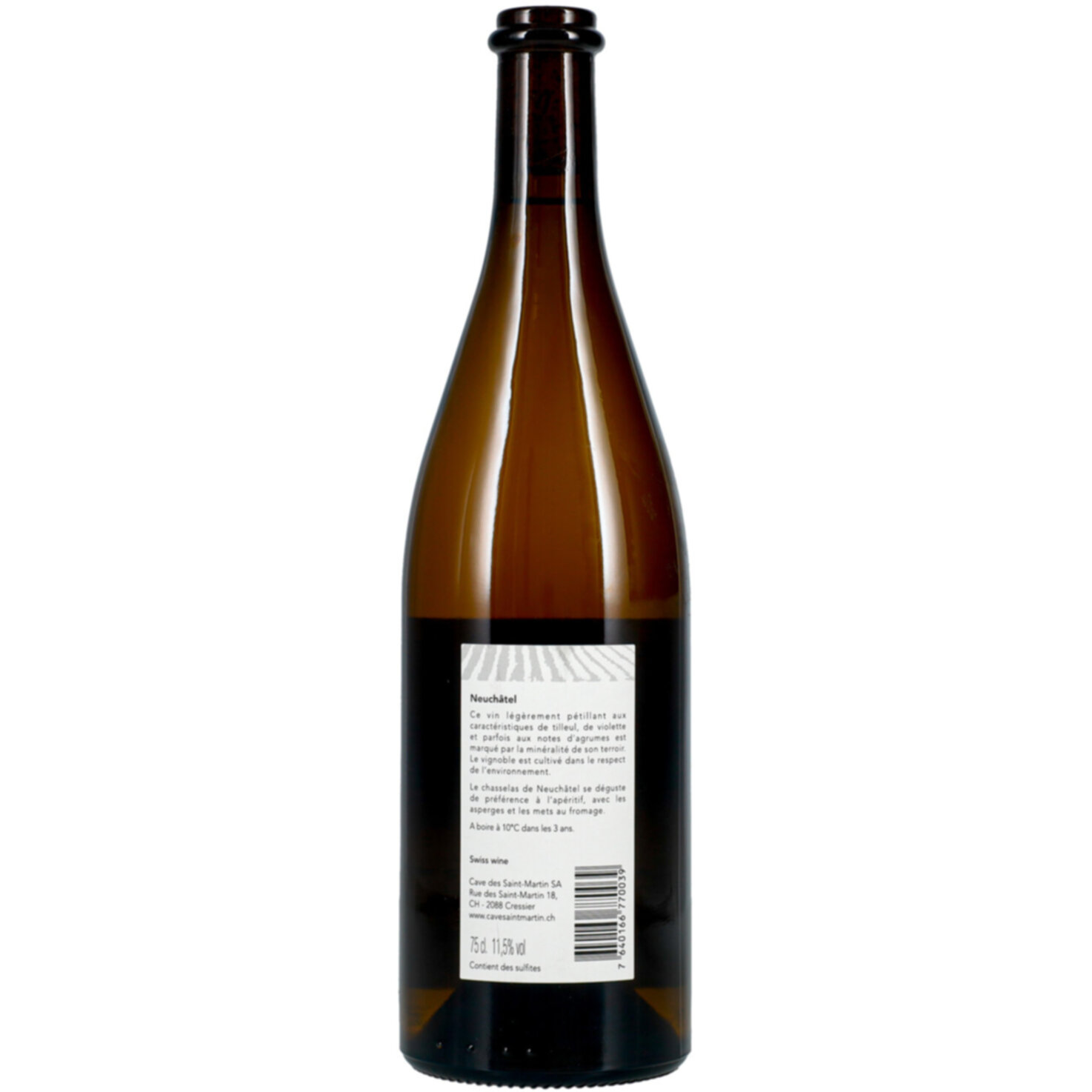 Neuchâtel AOC Chasselas Cave des Saint-Martin -75cl