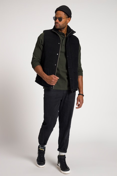 STHUGE Cordweste, Stepp, Zipper, warmes Futter, bis 8 XL