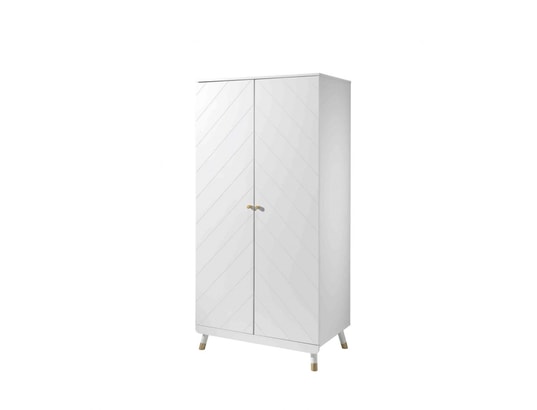 TERRE DE NUIT - Armoire enfant Armoire 2 portes en bois blanc 2 portes
