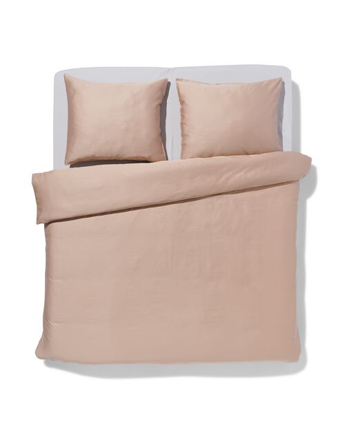 housse de couette satin 200x200/220 uni taupe