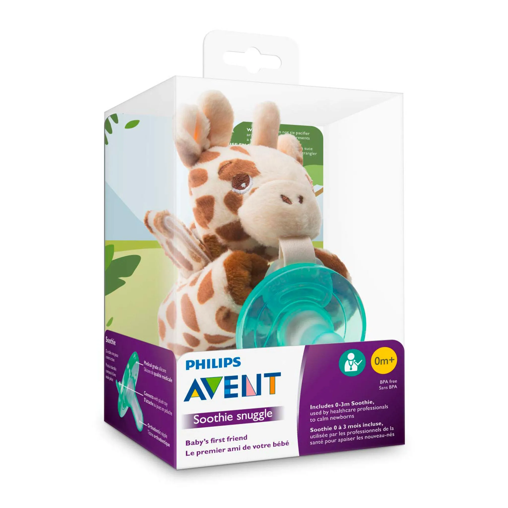 Philips Avent Suce Orthodontique Silicone 0-6M Girafe