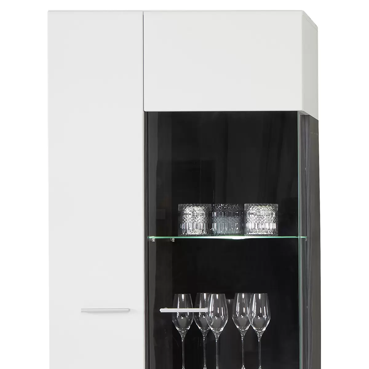 Wohnwand Concerto weiss,schwarz