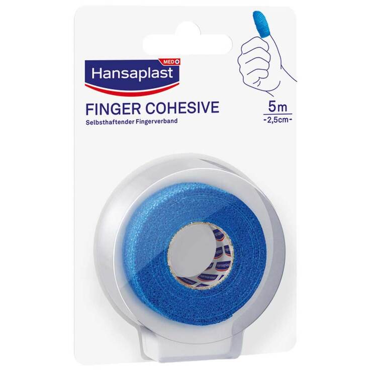 Hansaplast Fingerverband selbsthaftend 2,5 cmx5 m blau, 1 St