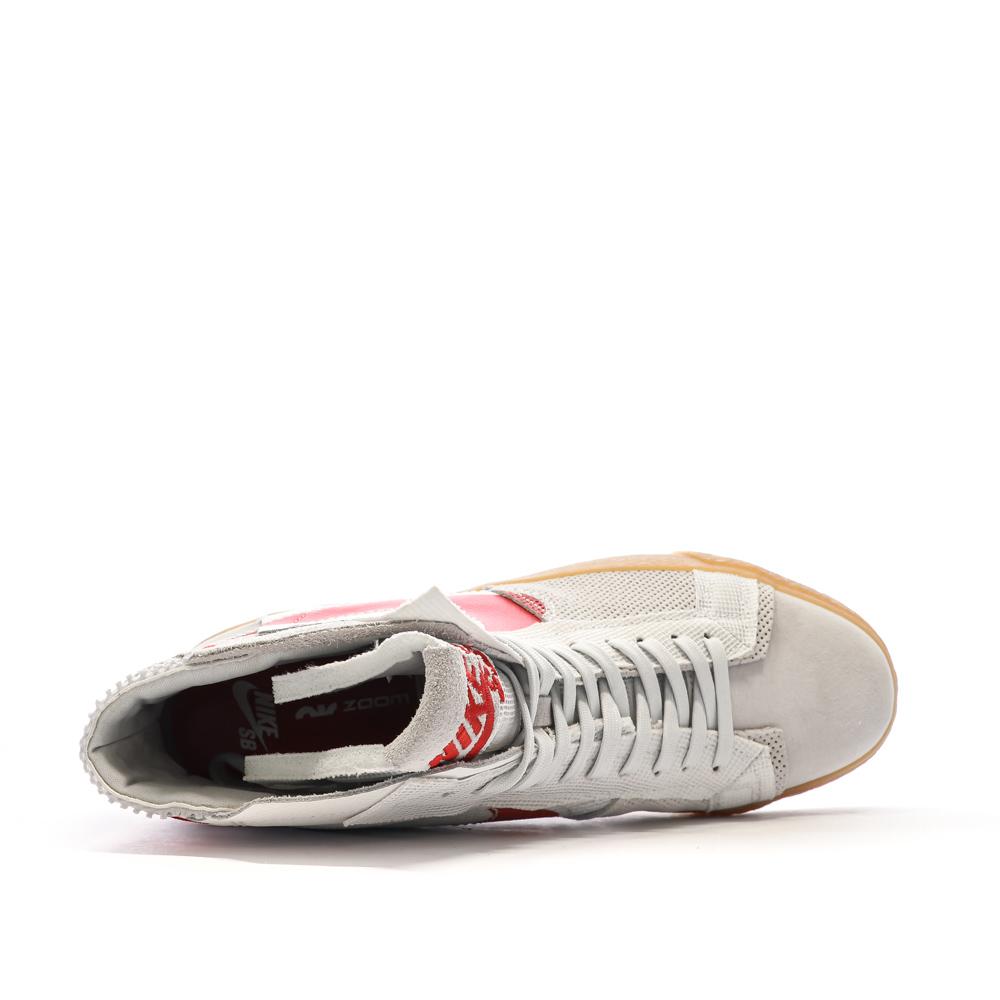 Nike Baskets Grise/Rouge Homme Nike Sb Zoom Blazer