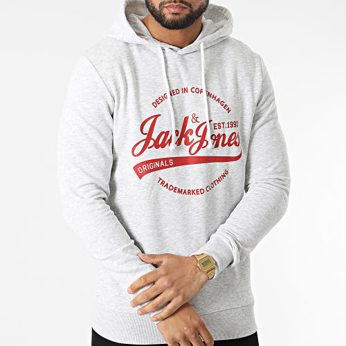 Sweat Capuche Messi Gris Chiné