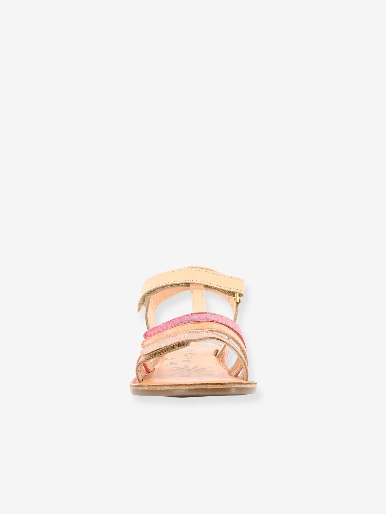 Sandálias Diamanto Diva KICKERS® em couro liso rosa claro