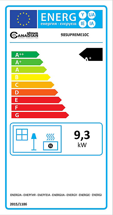 Poêle à granulés Supreme 9.3 Kw - Surface de chauffe 90 m²