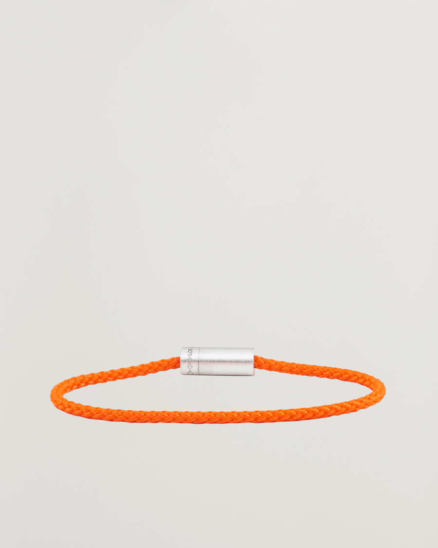 LE GRAMME Nato Cable Brushed Bracelet Orange/Sterling Silver 7g