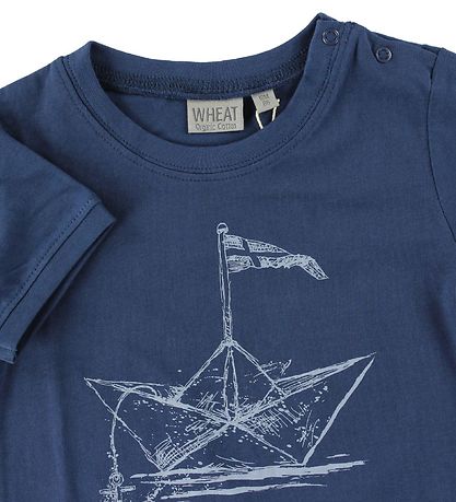 Wheat T-Shirt - Blå m. Papirsb?d