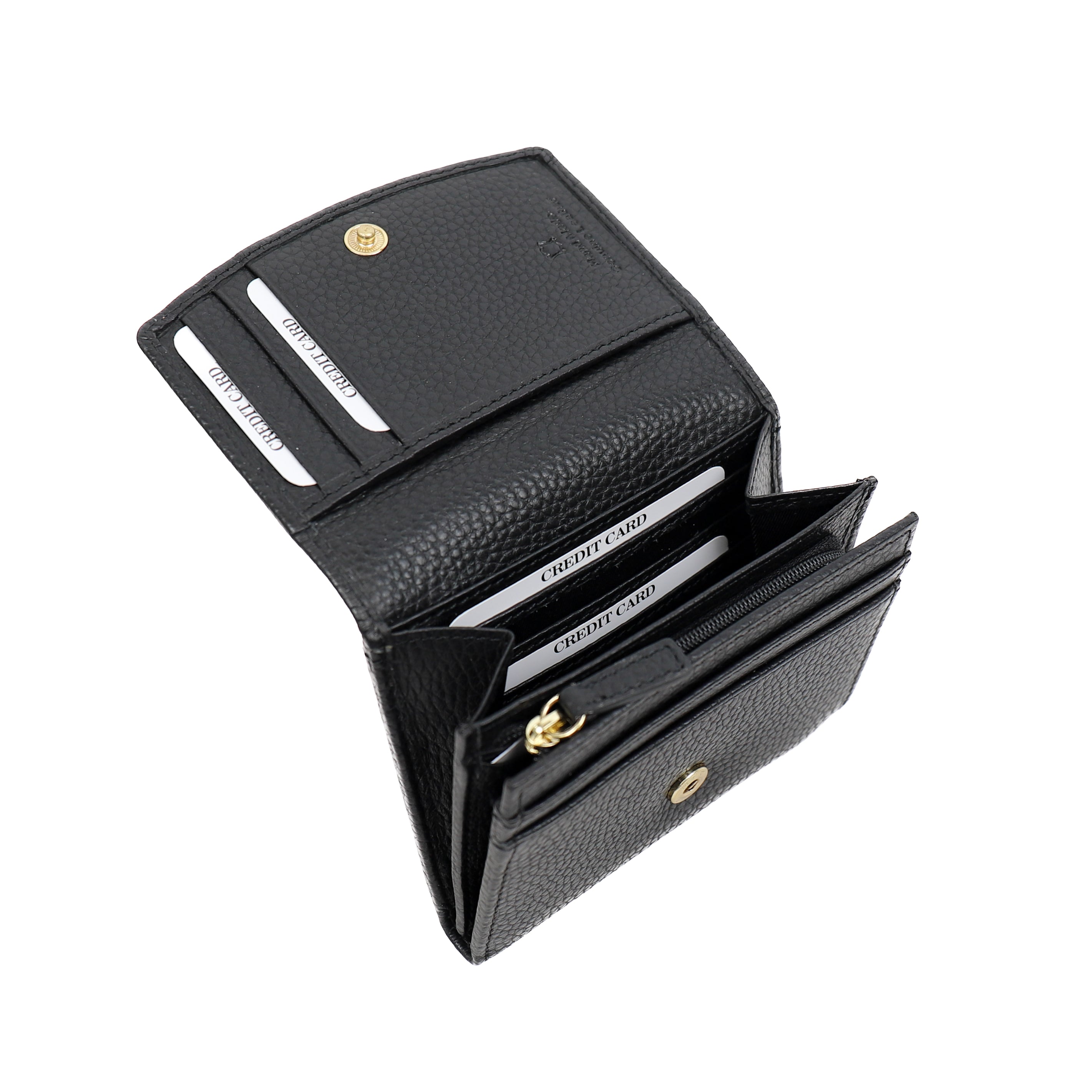 Overslag portemonnee 'Rosy' Black Black