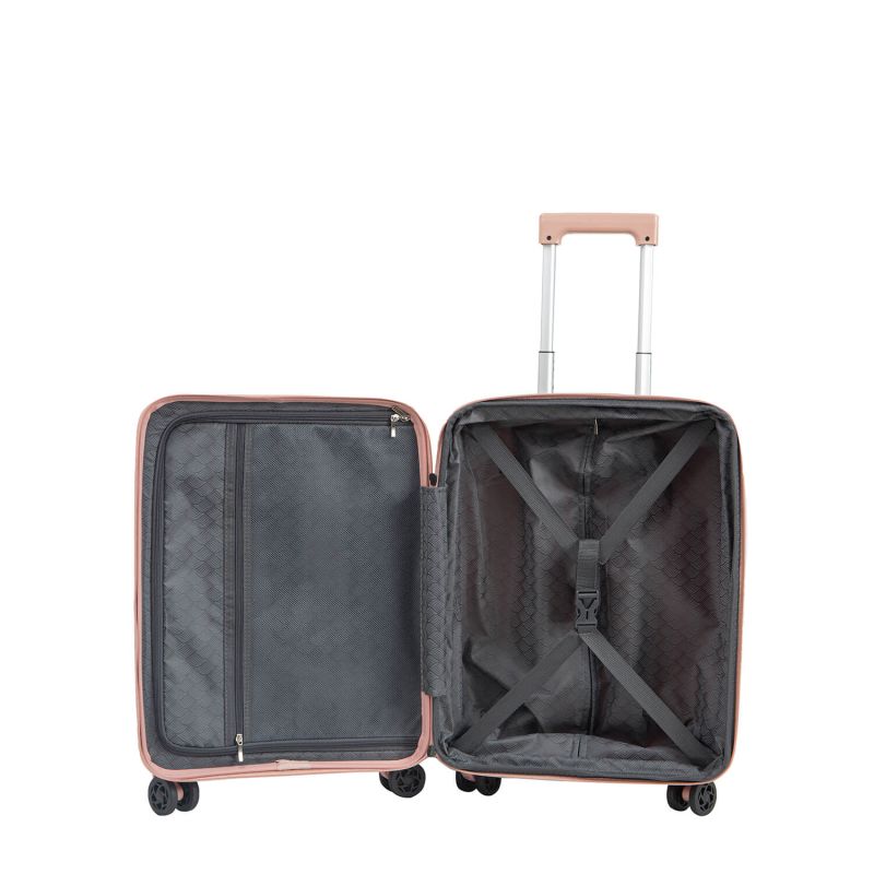 Lot de 3 valises extensibles Haree 55, 67 et 76.5 cm Pearly pink