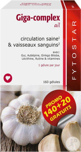 Fytostar Giga-Complex Ail Circulation Sanguine Et Veines Saines Promo Gélules 140+20 Gratuit