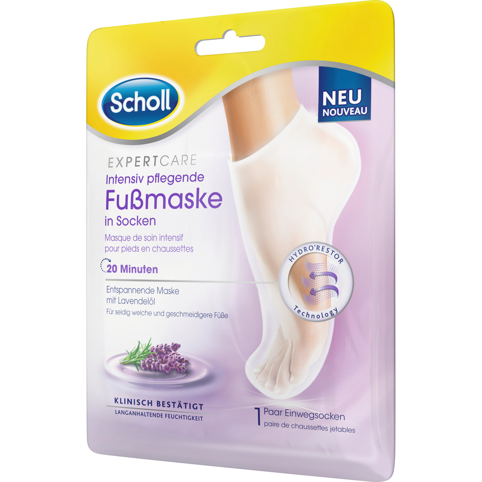 Scholl Fussmaske intensiv pflegend mit Lavendelöl 1 Paar