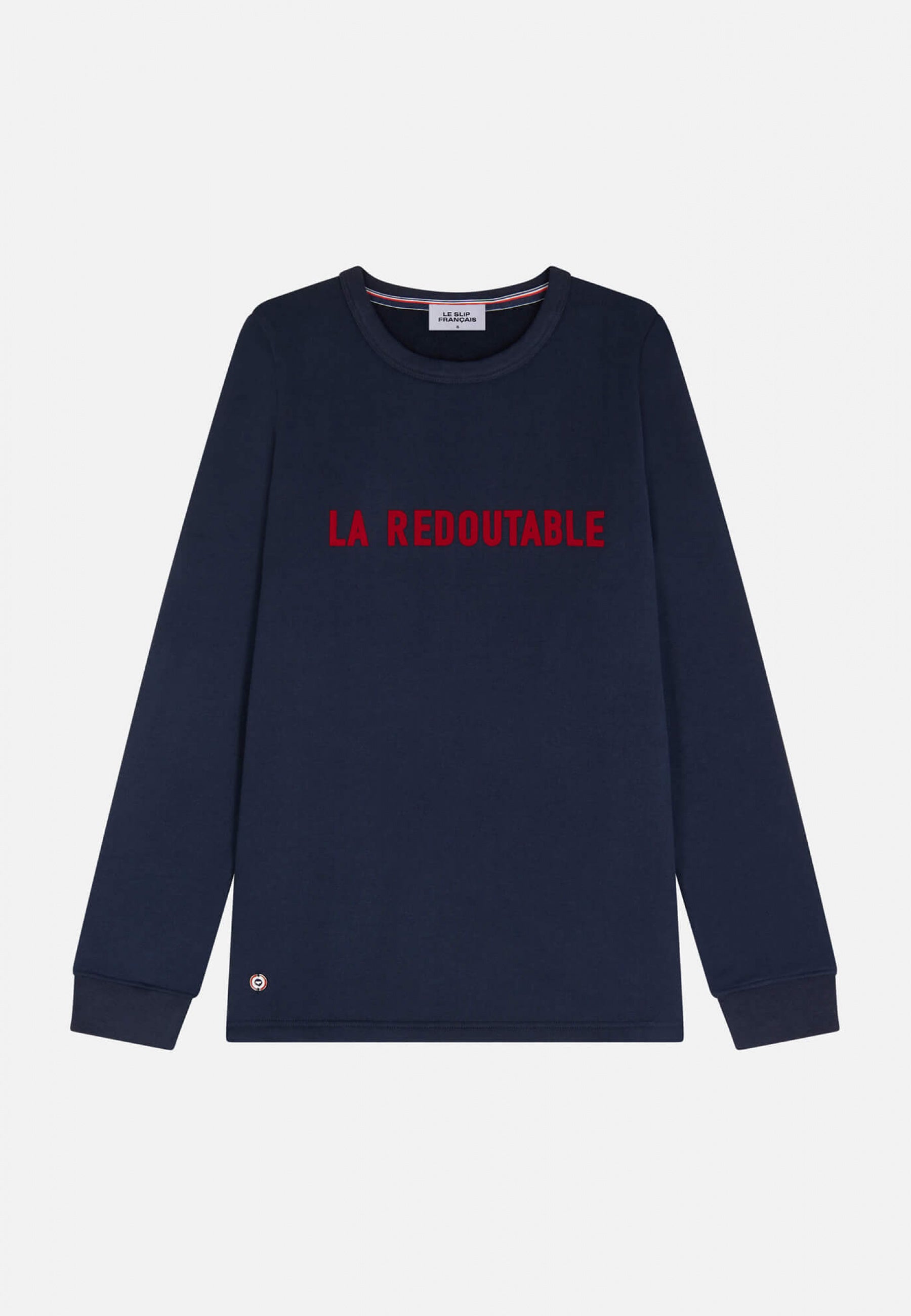 Sweat-shirt floqué en coton-La Cassandre Marine