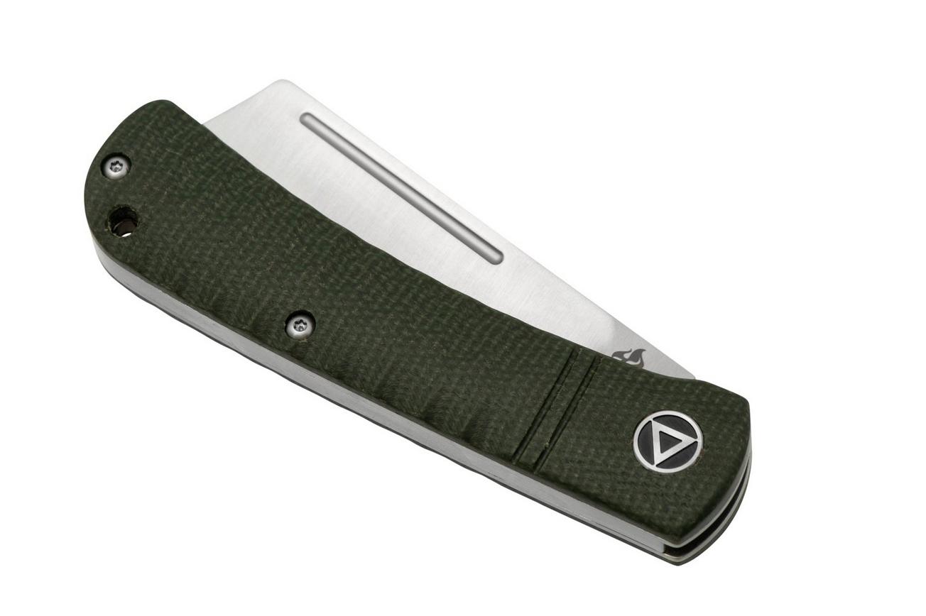 QSP Knife Hedgehog QS142-A, Green Micarta, slipjoint zakmes