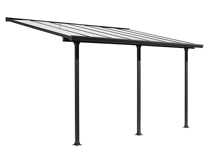 Toit terrasse adossé manuel aluminium et toile Habrita TT3050ALRT 5,01 x 3,07 m