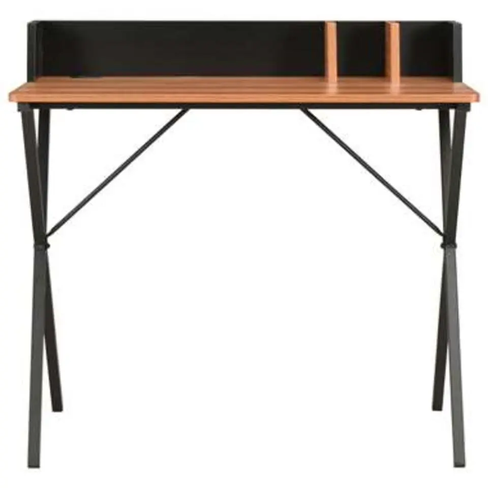 vidaXL - Computertafel - Zwart - Bewerkt hout