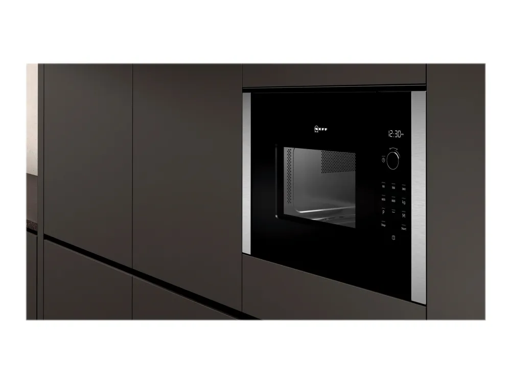 Neff N 50 HLAWD23N0 - Mikrobølgeovn - til indbygning - 20 liter - 800 W - sort